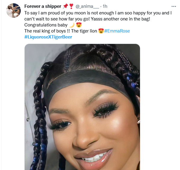 &Quot;Congratulations Liquorose&Quot; - Fans Celebrate Former Bbnaija Housemate As She Becomes First Female Brand Ambassador For Tiger Beer 5