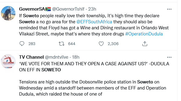 Soweto: Uncertainty Amid Faceoff Between Eff And Operation Dudula Advocates 6