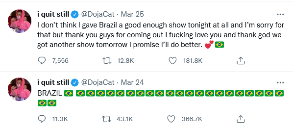 Doja Cat Quits Music After Twitter Spat With Paraguayan Fans 4