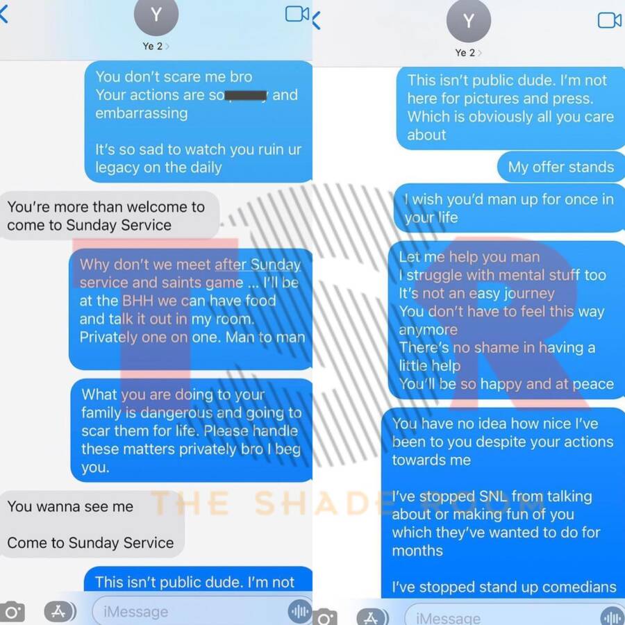 Pete Davidson'S Tattoo Of &Quot;Kim&Quot; Revealed In Leaked Messages With Kanye West 3
