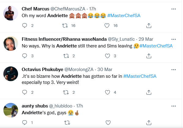 #Masterchefsa: Mixed Reactions As Andriette Makes It To The Season'S Finale 4