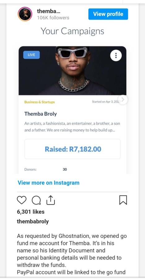 Themba Of Big Bother Mzansi Season 3 Launches Gofundme Account 2