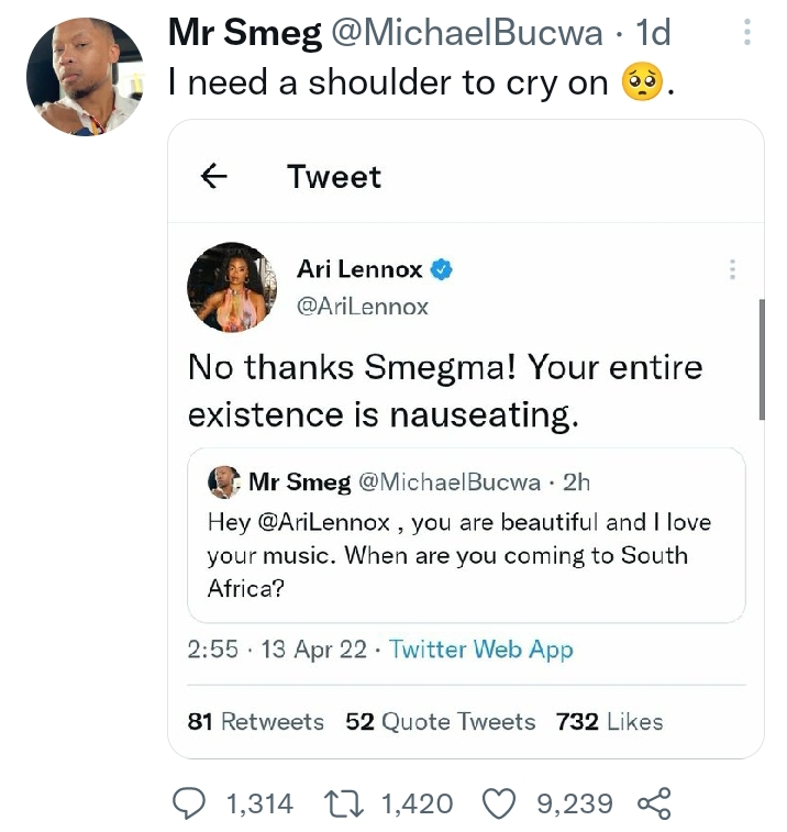 &Quot;Smegma&Quot; — Ari Lennox Fires Devastating Shots At Mr Smeg 3
