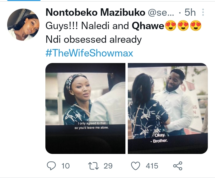 #Thewifeshowmax: Viewers In Raptures Over Qhawe &Amp; Naledi Relationship 4