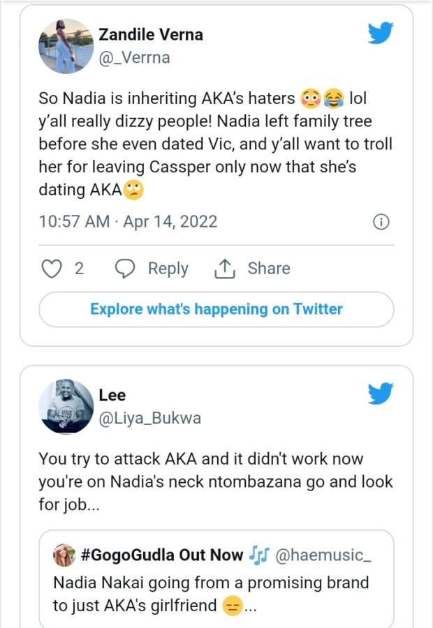Black Twitter Defends Nadia Nakai Amid Criticisms Of Her Relationship With Aka 5