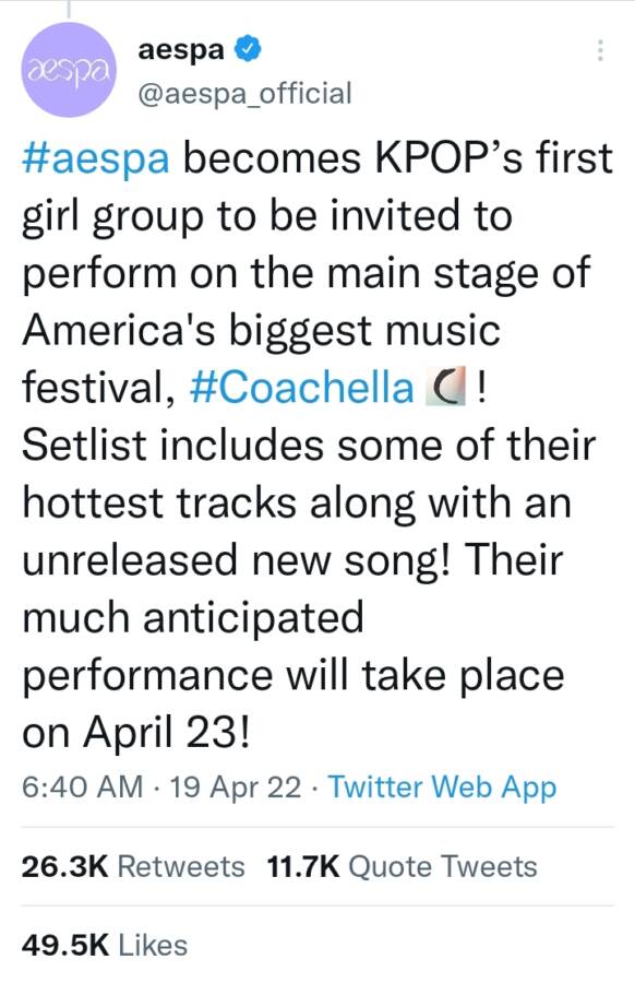 Aespa At Coachella: K-Pop Girl Band Set To Make History At America'S Premier Music Festival 2
