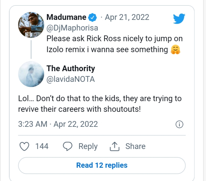 Nota On South African Musicians Getting Excited Over Shout Out From Rick Ross 2