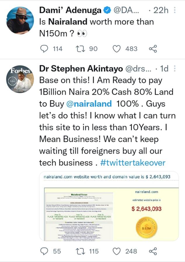Investor Offers To Buy Nairaland For 50 Bitcoin 6