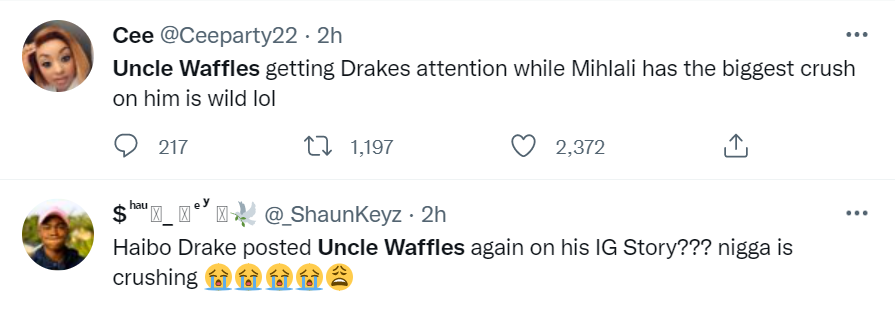 Drake Posts And Mention Uncle Waffles On His Instagram Story 3