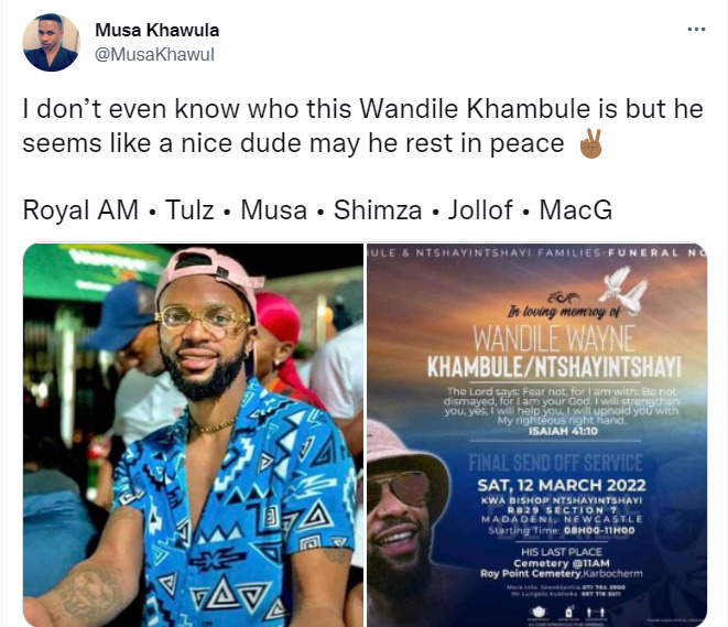 Musa Khawula Allegedly Killed Wandile Wayne Khambule 14