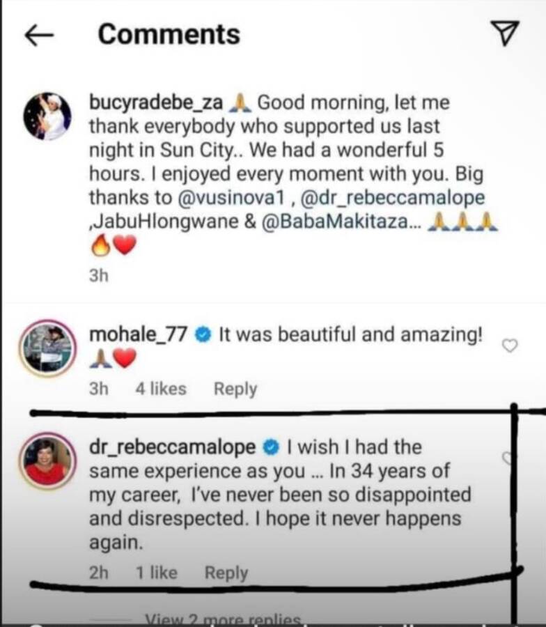 Dr Rebecca Malope Cries Out As Bucy Radebe'S Husband Allegedly Disrespects Her 2