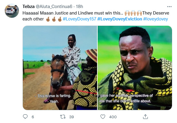 #Loveydovey157: Viewers Rooting For Lindiwe 3
