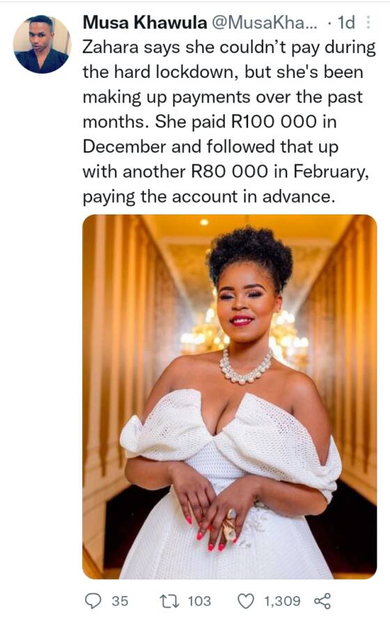 Nedbank Reportedly Set To Auction Zahara'S Home Over Unpaid Loan 3