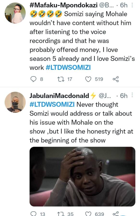 #Ltdwsomizi: Mixed Reactions As Somizi Talks Failed Relationship With Mohale And More 4