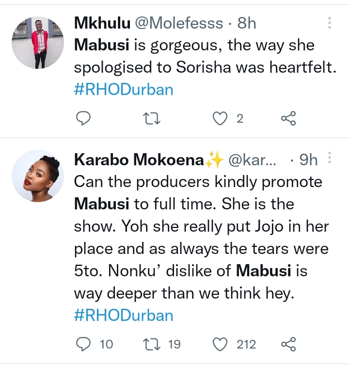 #Rhodurban: Viewers Hail Thobile, Commend Mabusi For Apologizing, Talk Annie'S Character 5