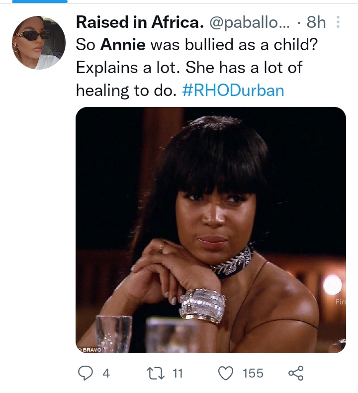 #Rhodurban: Viewers Hail Thobile, Commend Mabusi For Apologizing, Talk Annie'S Character 6