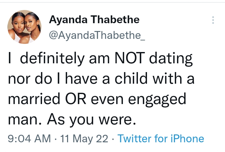 Ayanda Thebethe Rubbishes Claims She'S Dating A Married Man 3