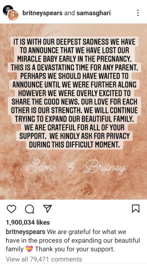 Britney Spears Miscarries, Announces Tragedy In Emotional Note 2