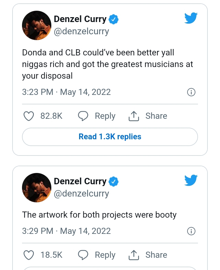 Denzel Curry Disses Ye'S &Quot;Donda&Quot; And Drake'S &Quot;Certified Lover Boy&Quot; Albums 3