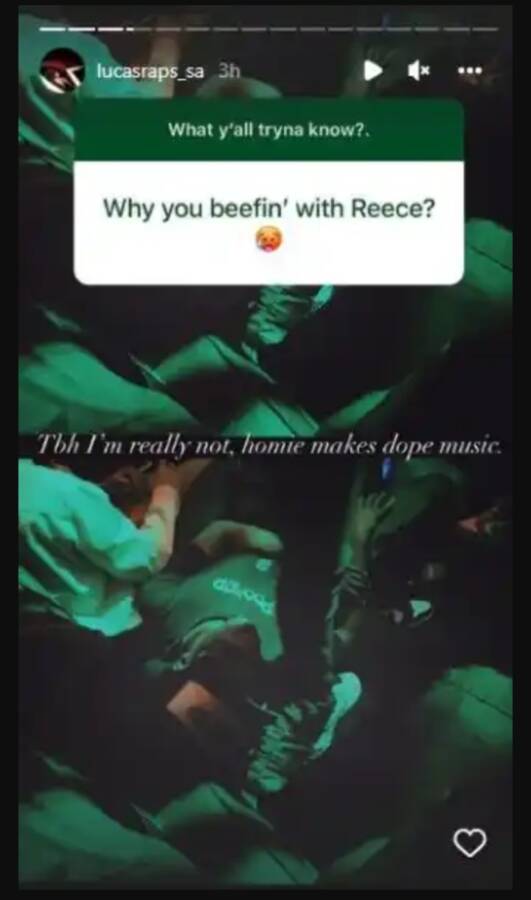 Lucasraps Reacts To 'Beef' With A-Reece 2