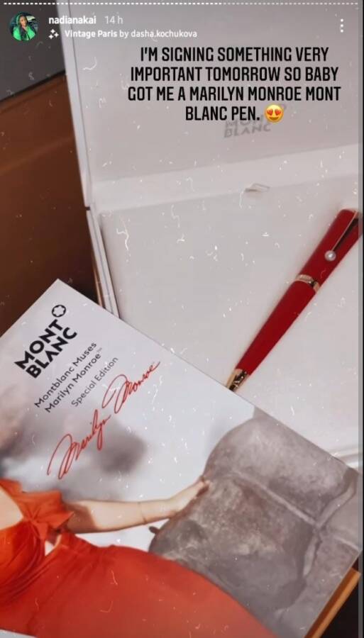 Aka Buys Gf, Nadia Nakai A R13K Marilyn Monroe Mont Blanc Pen 2
