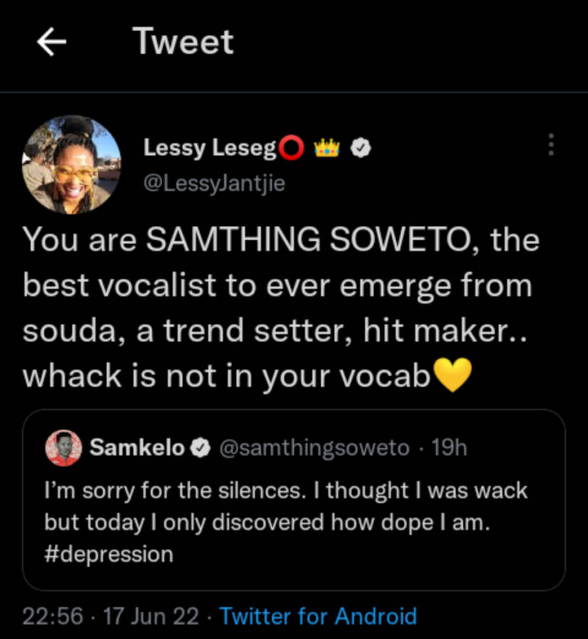 Samthing Soweto Gradually Divulges His Feelings Of Depression 3