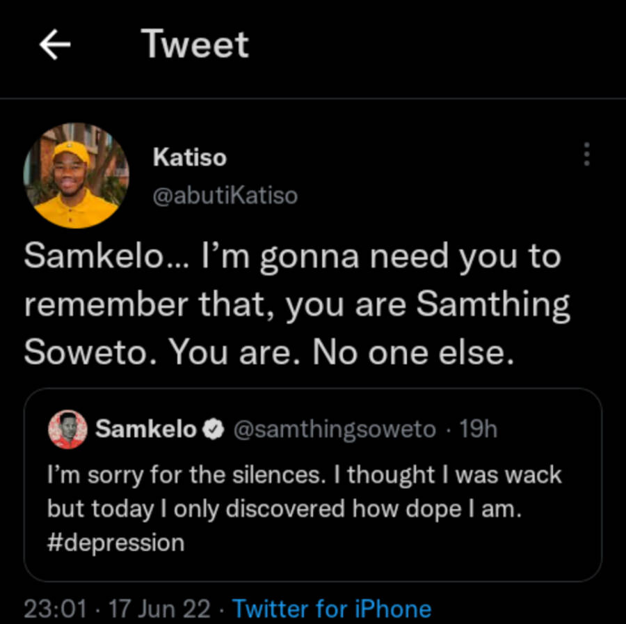 Samthing Soweto Gradually Divulges His Feelings Of Depression 4