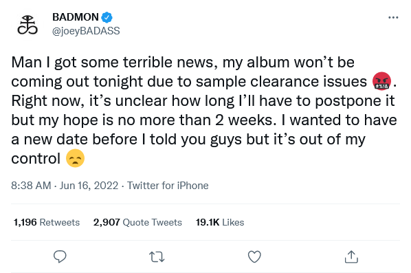 Joey Badass Postpones Release Date For New Album, &Quot;2000&Quot; 2