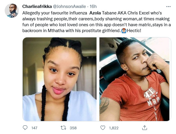 The Big Exposé: “Chris Excel” Exposed As Azola Tabane, Girlfriend, House Revealed 4