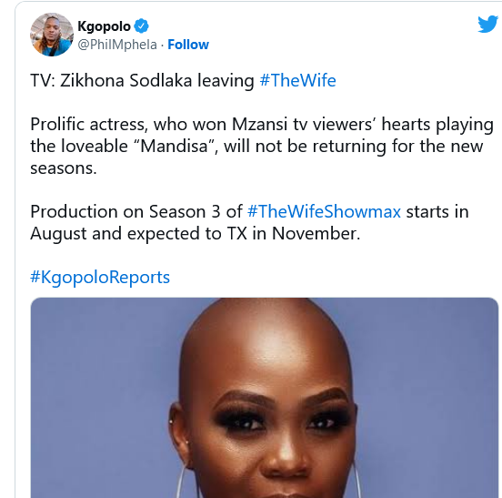 Viewers React To News Khanyi Mbau, Zikhona Sodlaka And Mondli Makhoba Are Leaving “The Wife” 3