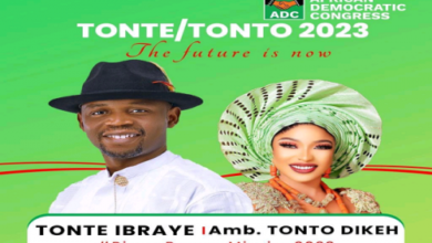 Tonto Dikeh Emerged As The ADC’s Deputy Candidate For Governor In Rivers State