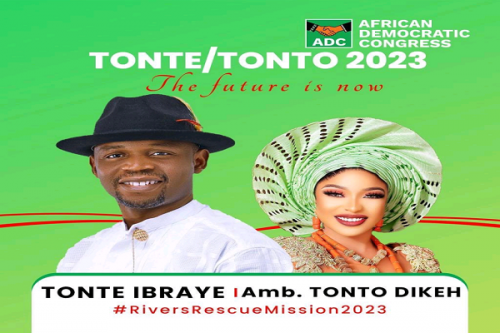 Tonto Dikeh Emerged As The ADC’s Deputy Candidate For Governor In Rivers State