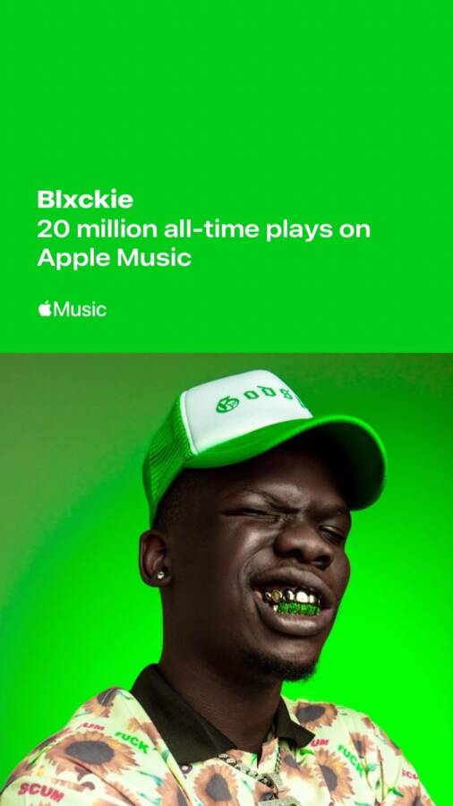 Blxckie Reaches Grand Milestone On Apple Music 2