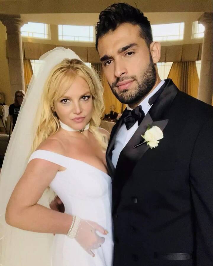 Britney Spears Rocks Elegant Versace Gown As She Marries Sam Asghari