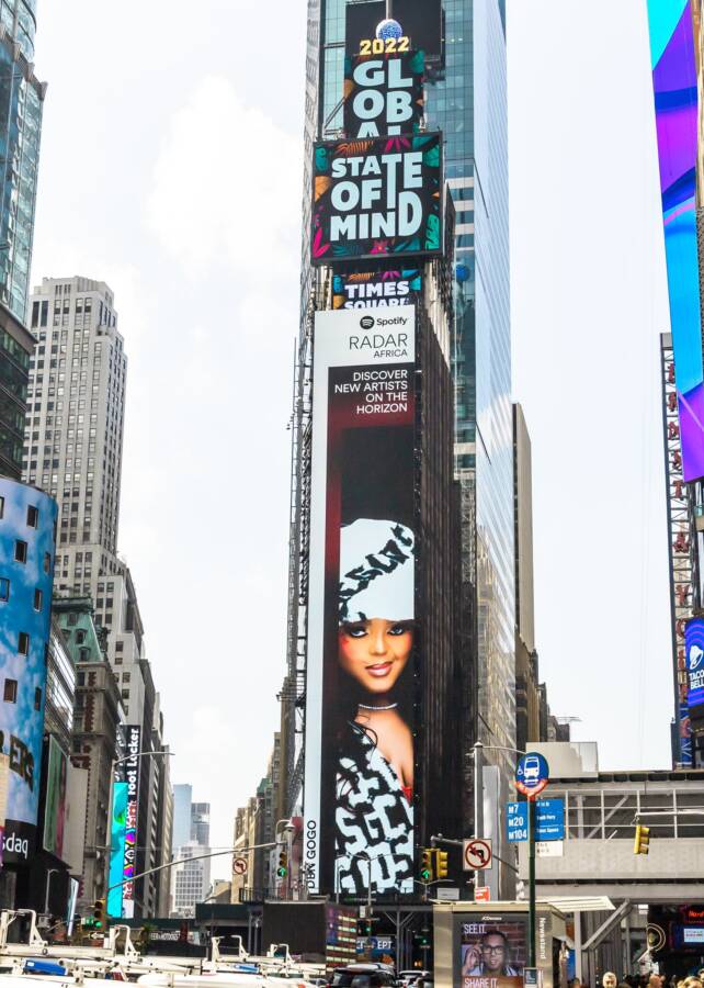 Dbn Gogo Celebrates Appearing On Newyork Time Square Billboard 4