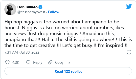 Screenshot 2022 08 01 at 11 58 04 Cassper Claims SA Rappers Are Worried About Amapiano SA Hip Hop Mag