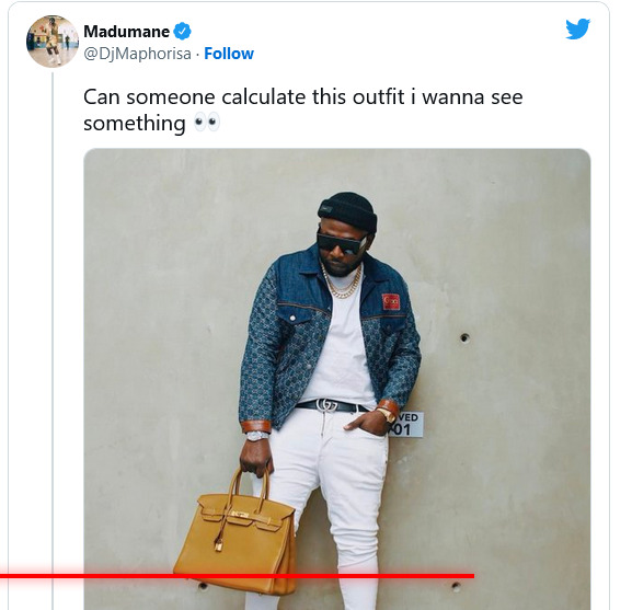 Dj Maphorisa Roasted For Asking Fans To Calculate His Outfit 2