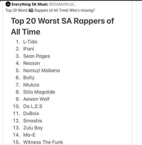 Worst Rappers In South Africa List: Emtee Defendss Ma-E 2