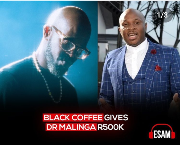 Black Coffee Reportedly Donated 500K To Struggling Compatriot, Dr Malinga 2