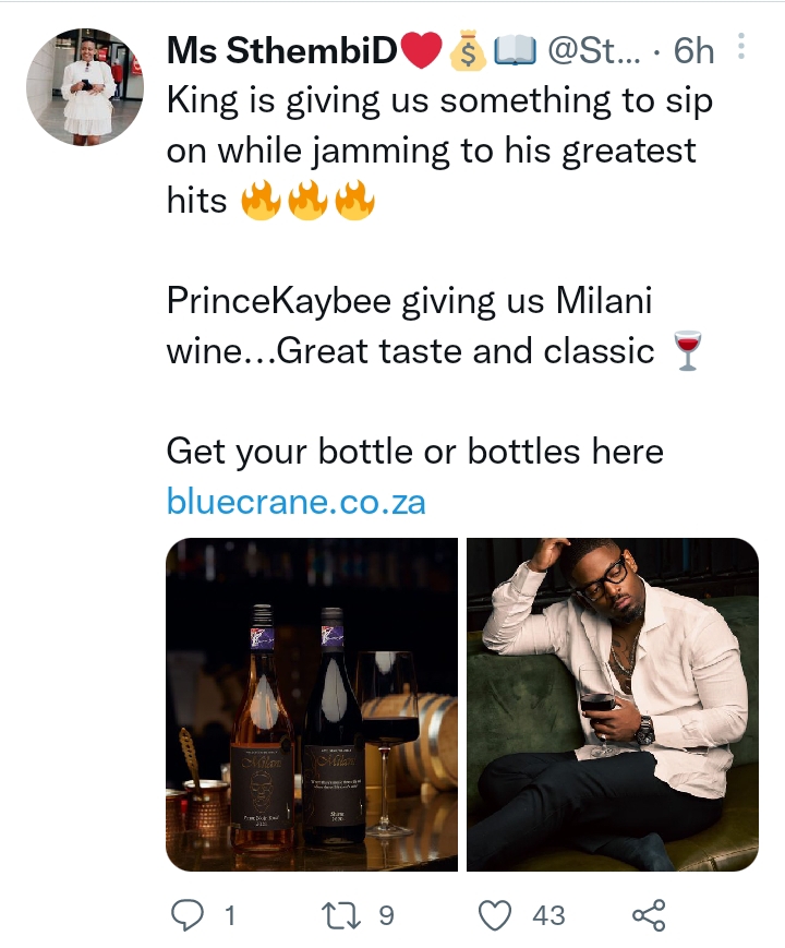 Mzansi Reacts As Prince Kaybee Launches Milani Wine Brand 4