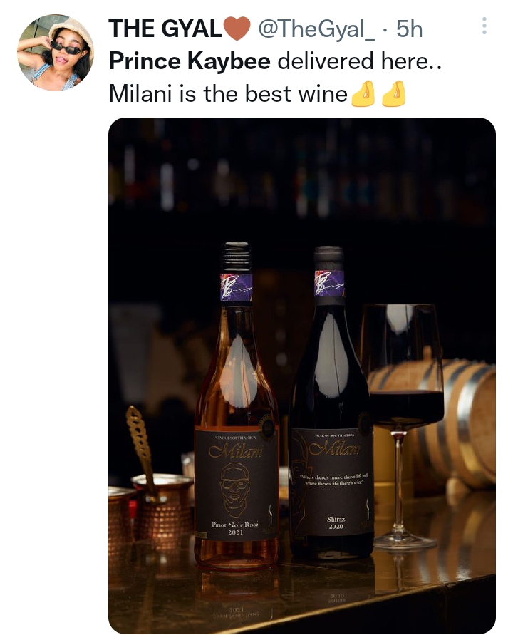 Mzansi Reacts As Prince Kaybee Launches Milani Wine Brand 5