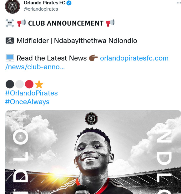 Ndabayithethwa Ndlondlo Joins Orlando Pirates From Marumo Gallants 2