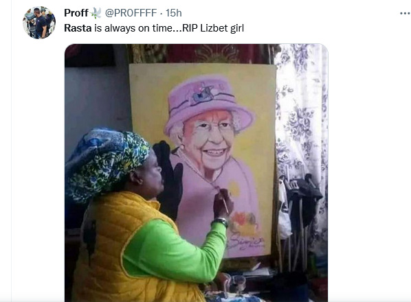 Mixed Reactions Trail Rasta'S Painting Of Queen Elizabeth Ii 3