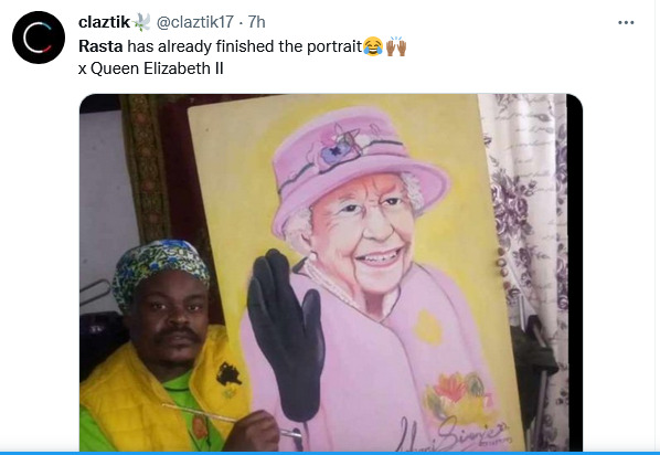 Mixed Reactions Trail Rasta'S Painting Of Queen Elizabeth Ii 5