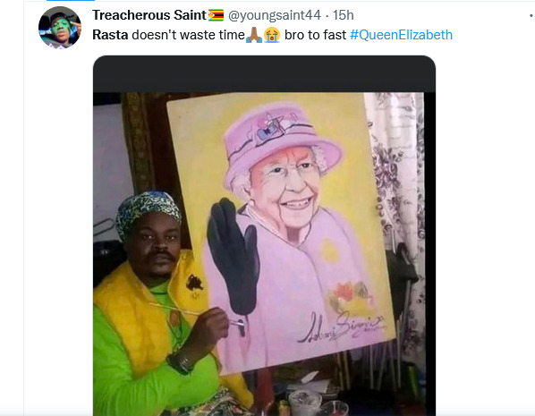 Mixed Reactions Trail Rasta'S Painting Of Queen Elizabeth Ii 6