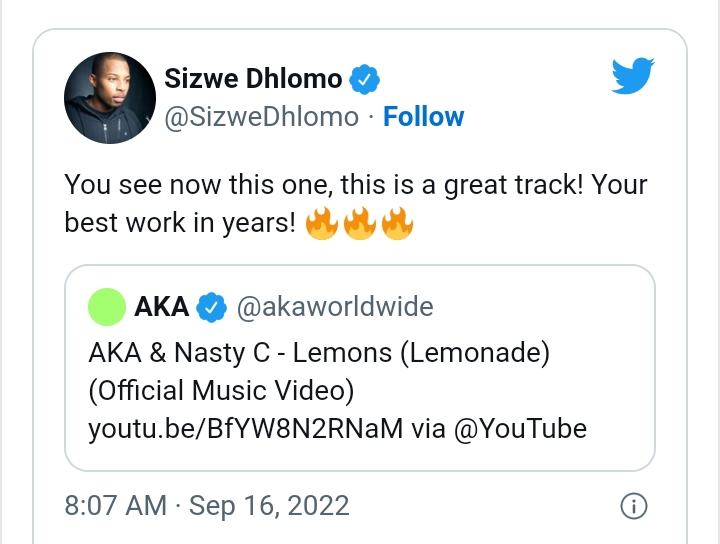 Sizwe Dhlomo, Nota React To Aka'S &Quot;Lemons&Quot; (Lemonade) Track 2