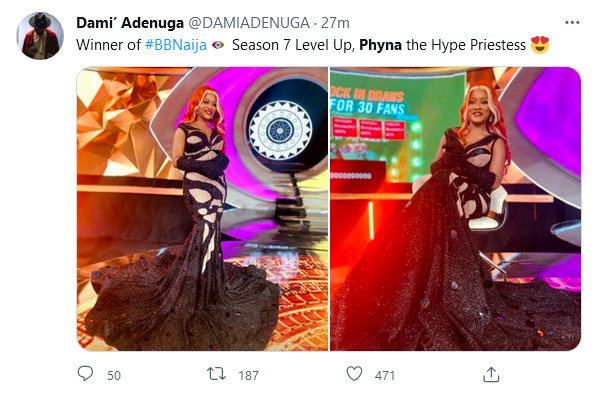 Bbnaija: Nigerians Agog For Phyna, Winner Of Reality Show 7