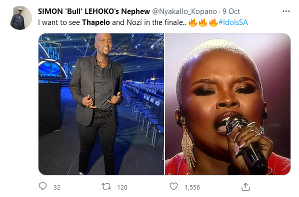 #Idolssa: Viewers Seriously Rooting For Thapelo &Amp; Nozi 2