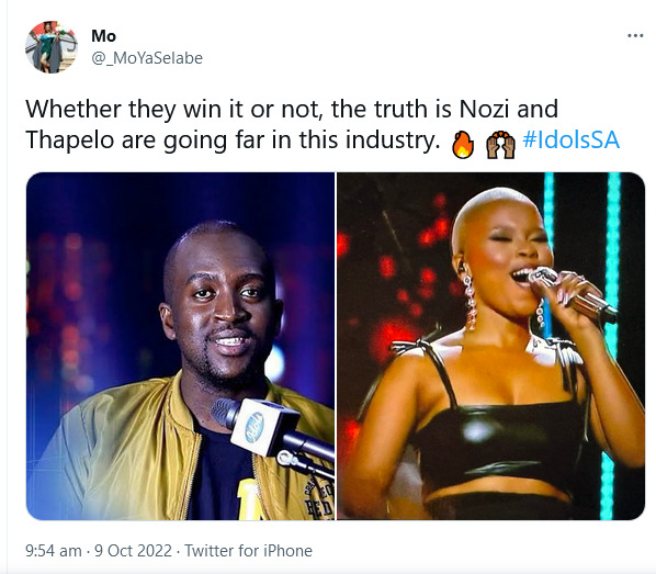 #Idolssa: Viewers Seriously Rooting For Thapelo &Amp; Nozi 3