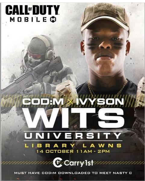 Nasty C All Set For Call Of Duty Mobile Activation 2